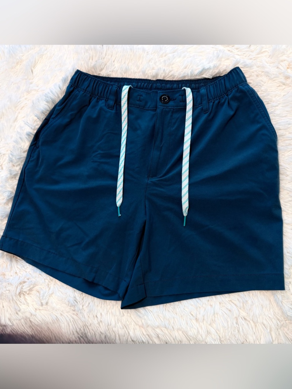 chubbies Teal Drawstring Shorts with White Cord